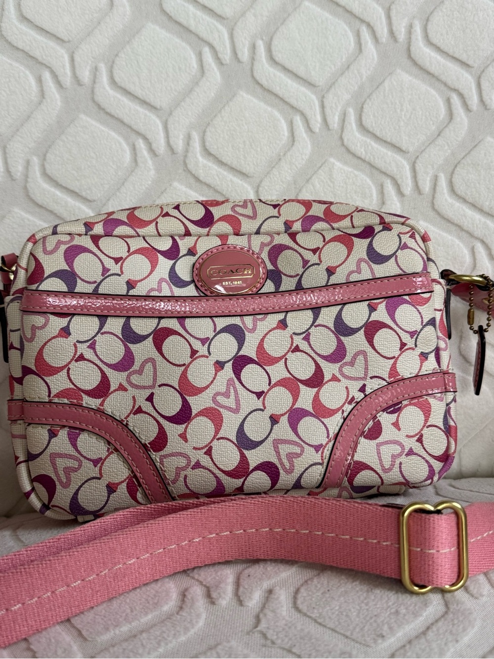 COACH Waverly Signature Heart Canvas Crossbody Bag